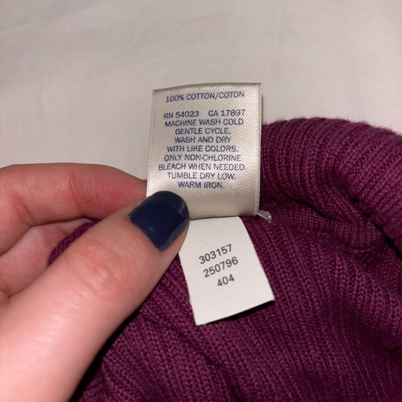 Old Navy Purple Easy Fit Ribbed Turtleneck - Picture 4 of 6